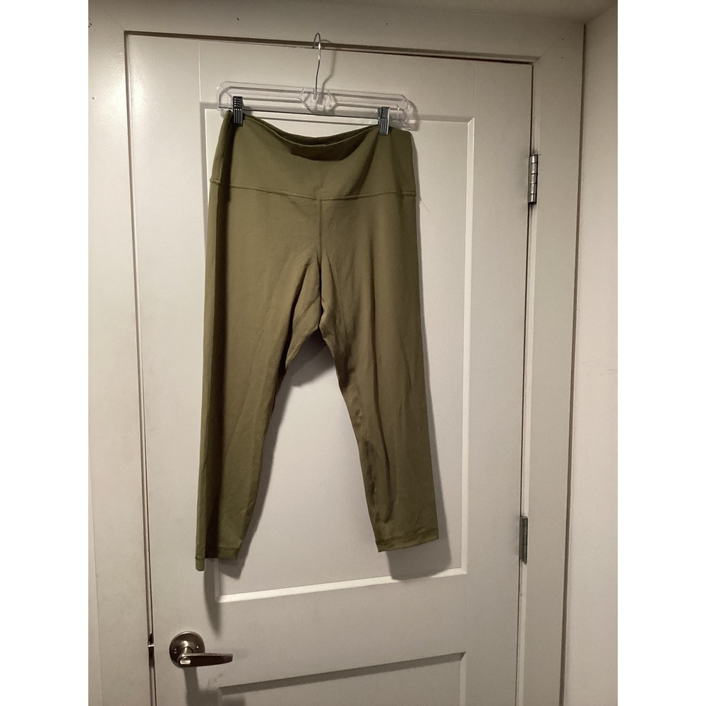 Lululemon Align High Rise Crop Bronze Green‎ Yoga Leggings Size 14 NWOT